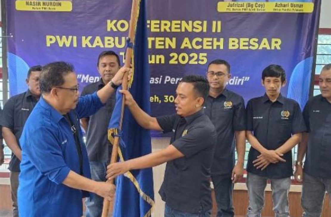 Jufrizal Kembali Pimpin PWI Aceh Besar Periode 2025–2028 Secara Aklamasi